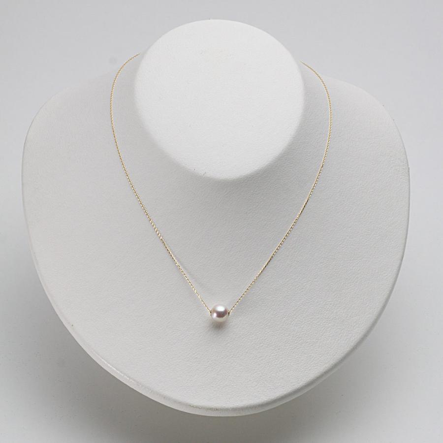ムーンレーベル 公式] パール ネックレス 一粒 あこや真珠 7.5mm