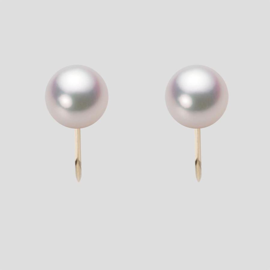 [ムーンレーベル 公式] パール イヤリング レディース あこや真珠 8.0mm アコヤ 真珠 イヤリング K18 イエローゴールド HA00080B11WPGY06Y0