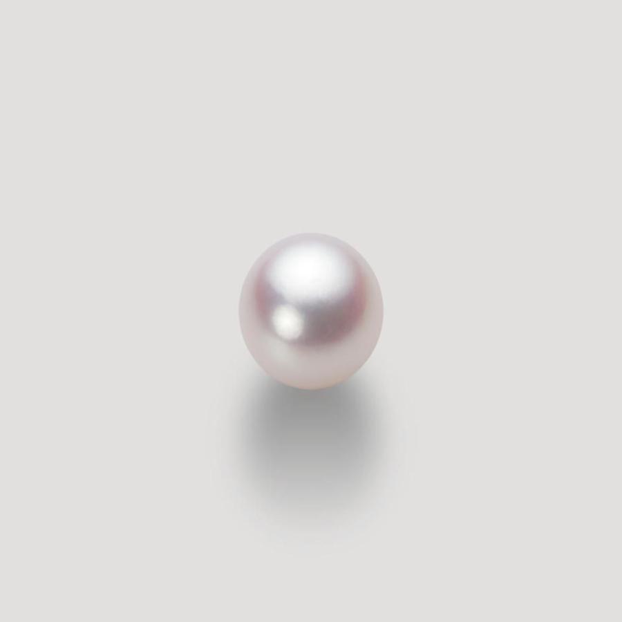 [ムーンレーベル 公式] 一粒 パールネックレス レディース 8.0mm アコヤ 真珠 ペンダント K18WG ホワイトゴールド  HA00080D12WPN1474Wの画像