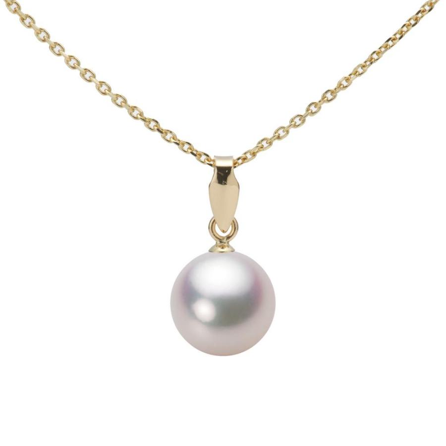 [ムーンレーベル 公式] パール ペンダント レディース 8.0mm アコヤ 真珠 ペンダント トップ K18 イエローゴールド HA00080R11WPGU5Y00-T