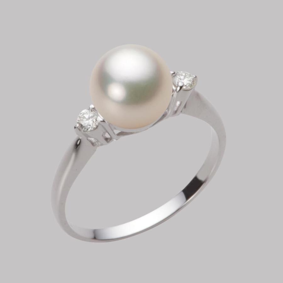 [ムーンレーベル 公式] パール ペンダント レディース 8.0mm アコヤ 真珠 リング PT900 プラチナ レディース HA00080R12CG0D02P8