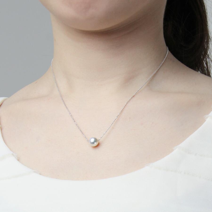 ムーンレーベル 公式] パール ネックレス 一粒 あこや真珠 8.0mm