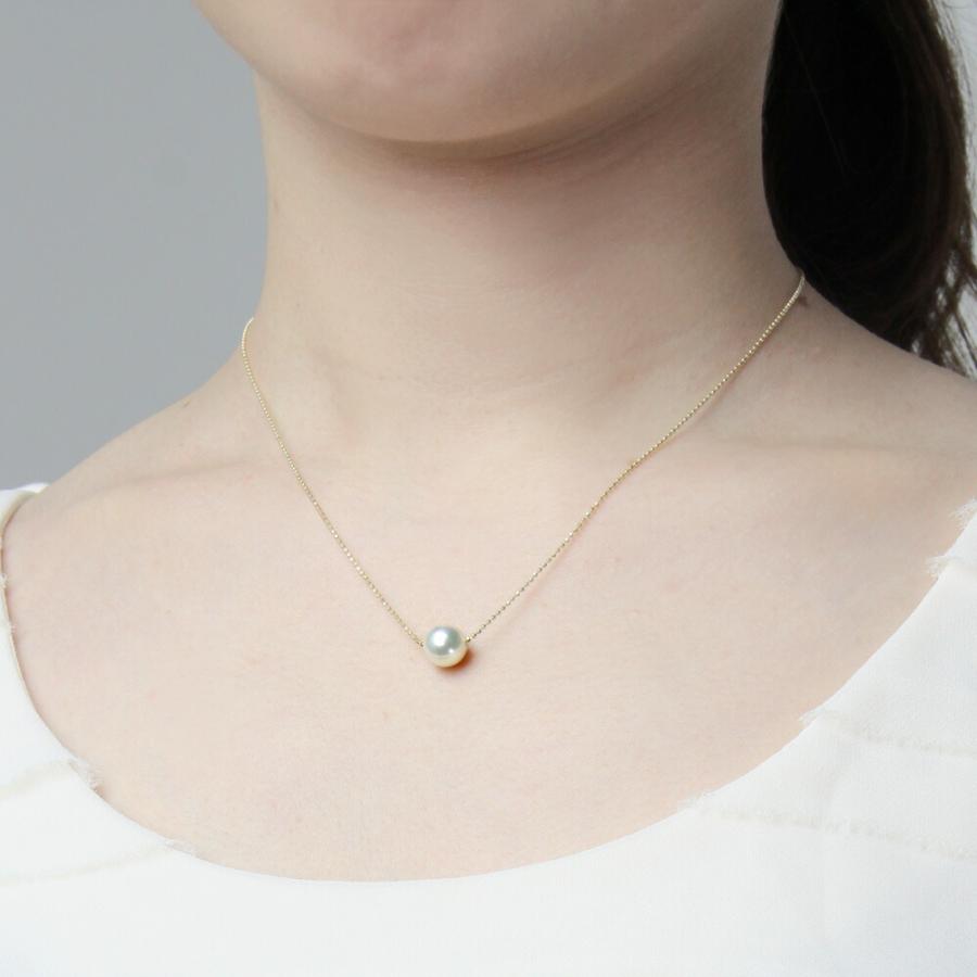 ムーンレーベル 公式] パール ネックレス 一粒 あこや真珠 8.0mm