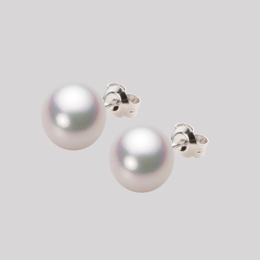 ムーンレーベル 公式] パール ピアス レディース あこや真珠 8.5mm