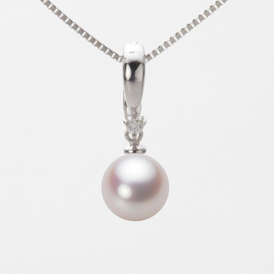 [ムーンレーベル 公式] パール ペンダント レディース 8.5mm アコヤ 真珠 ペンダント トップ K18WG ホワイトゴールド HA00085R13WPN334W0-T