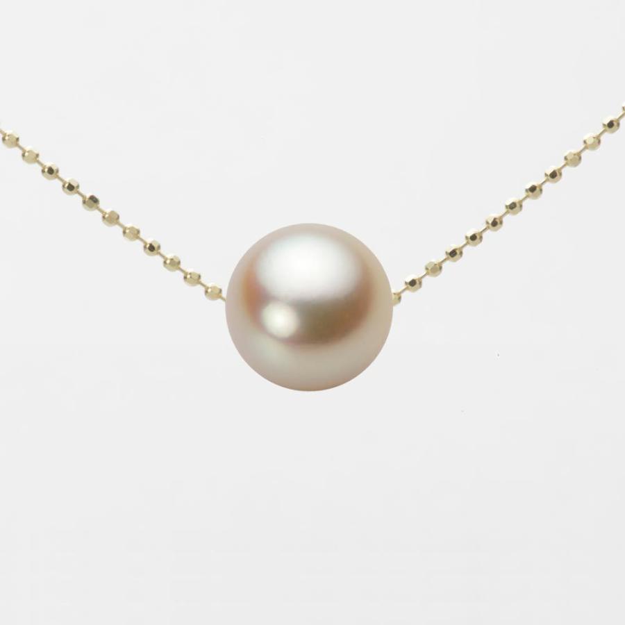 ムーンレーベル 公式] 一粒 パールネックレス レディース 9.0mm アコヤ