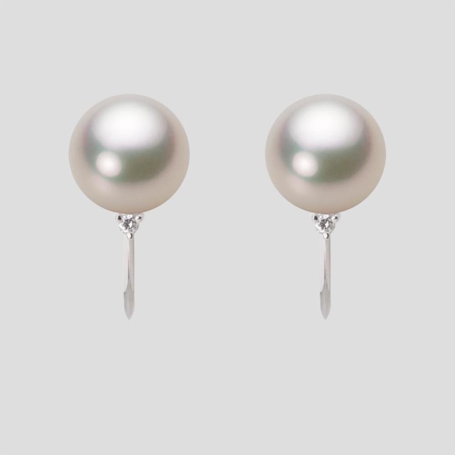 [ムーンレーベル 公式] パール イヤリング レディース あこや真珠 9.0mm アコヤ 真珠 イヤリング K18WG ホワイトゴールド HA00090R12CW0635WS