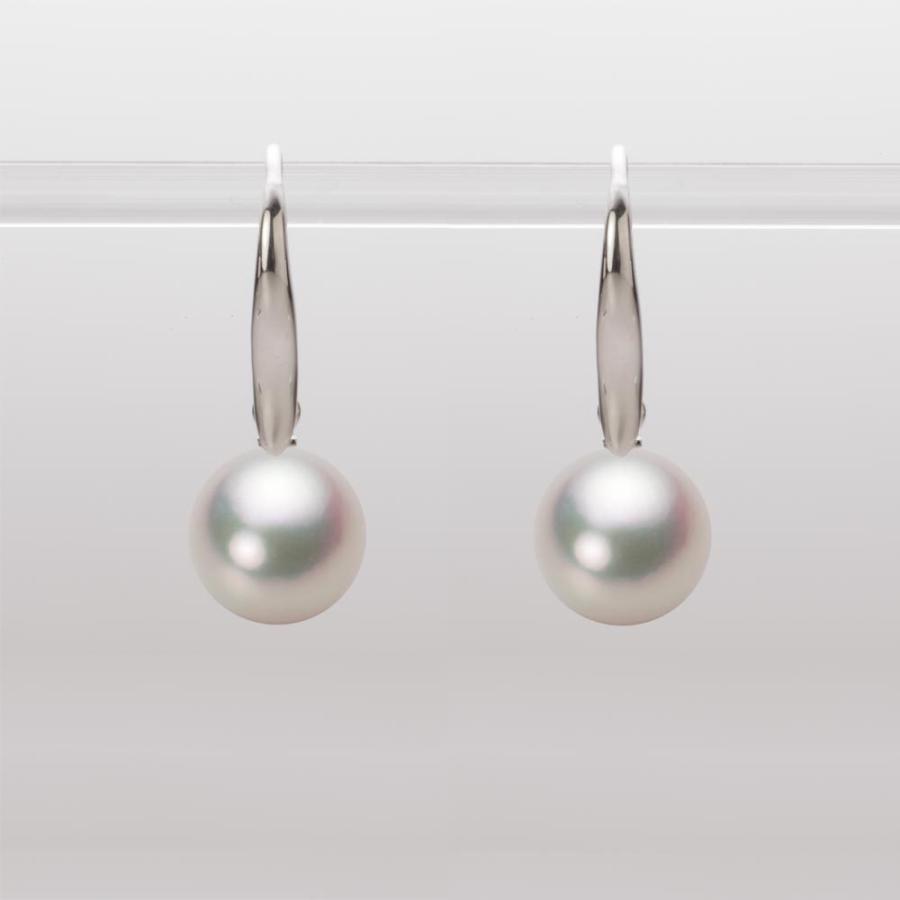 [ムーンレーベル 公式] パール アメリカンピアス レディース あこや真珠 9.0mm アコヤ 真珠 ピアス K18WG ホワイトゴールド HA00090R12WPG716W0