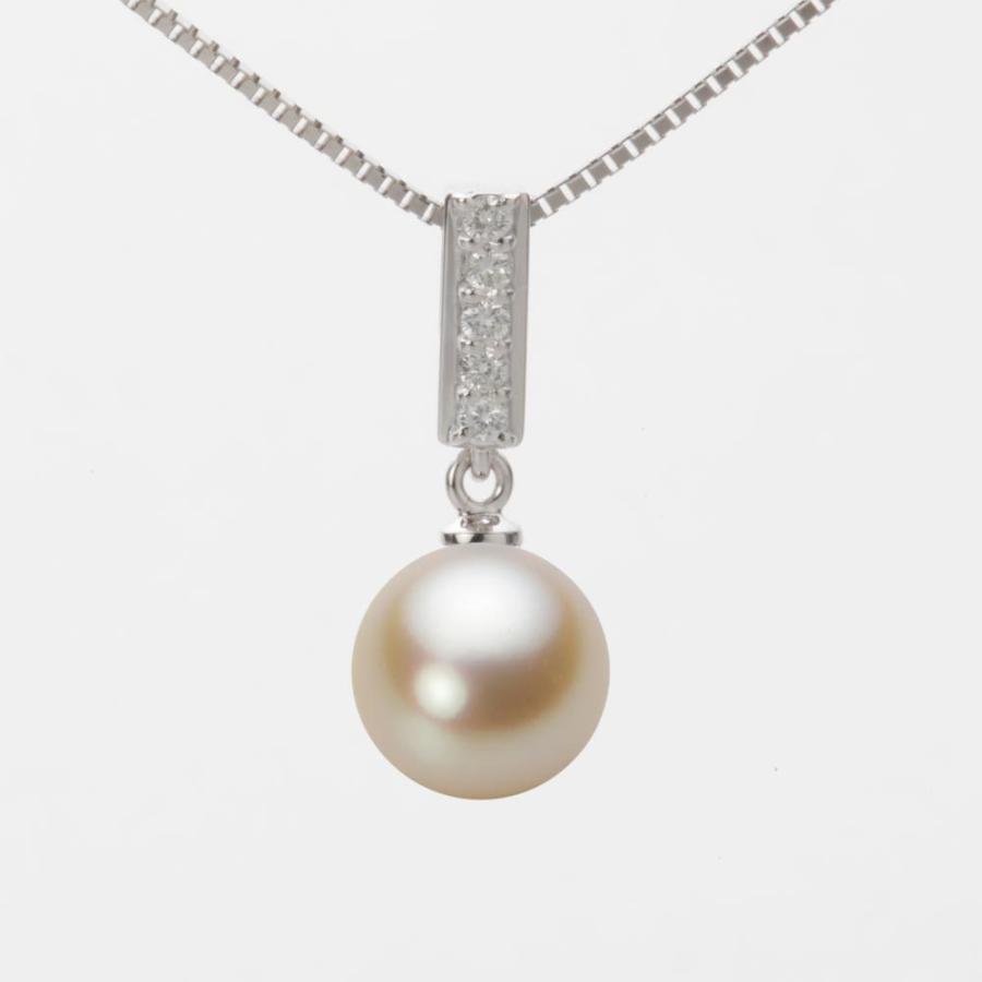 [ムーンレーベル 公式] 一粒 パールネックレス レディース 9.0mm アコヤ 真珠 ペンダント K18WG ホワイトゴールド HA00090R13NG0314W0