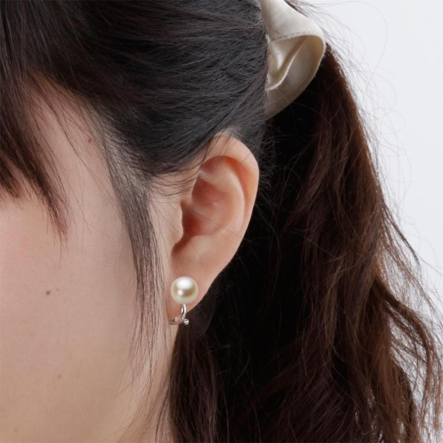 [ムーンレーベル 公式] パール イヤリング レディース あこや真珠 9.0mm アコヤ 真珠 イヤリング K14WG ホワイトゴールド  HA00090R13NG0Y23W0の画像