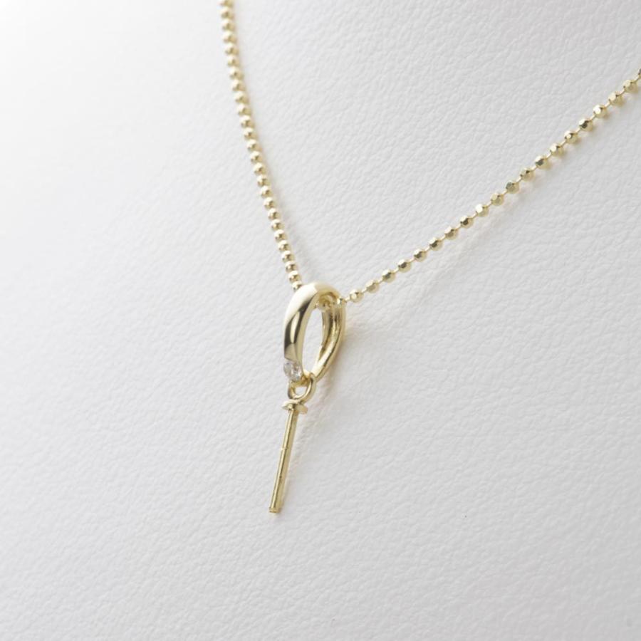 [ムーンレーベル 公式] 一粒 パールネックレス レディース 9.0mm アコヤ 真珠 ペンダント K18 イエローゴールド  HA00090R13WPN1500Yの画像