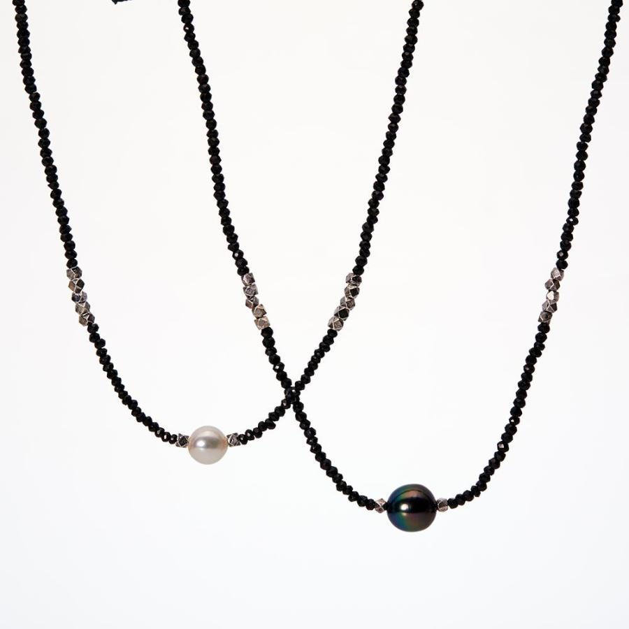 [ムーンレーベル 公式] ペア ネックレス ペア・パール スピネル ネックレス メンズ  レディース MEN0405M0-SPI03BK0 |  | 01