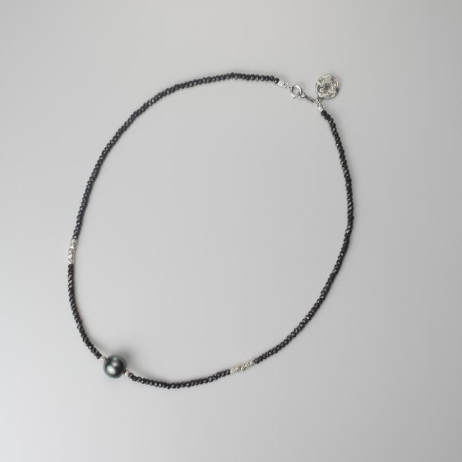 [ムーンレーベル 公式] ペア ネックレス ペア・パール スピネル ネックレス メンズ  レディース MEN0405M0-SPI03BK0 |  | 02