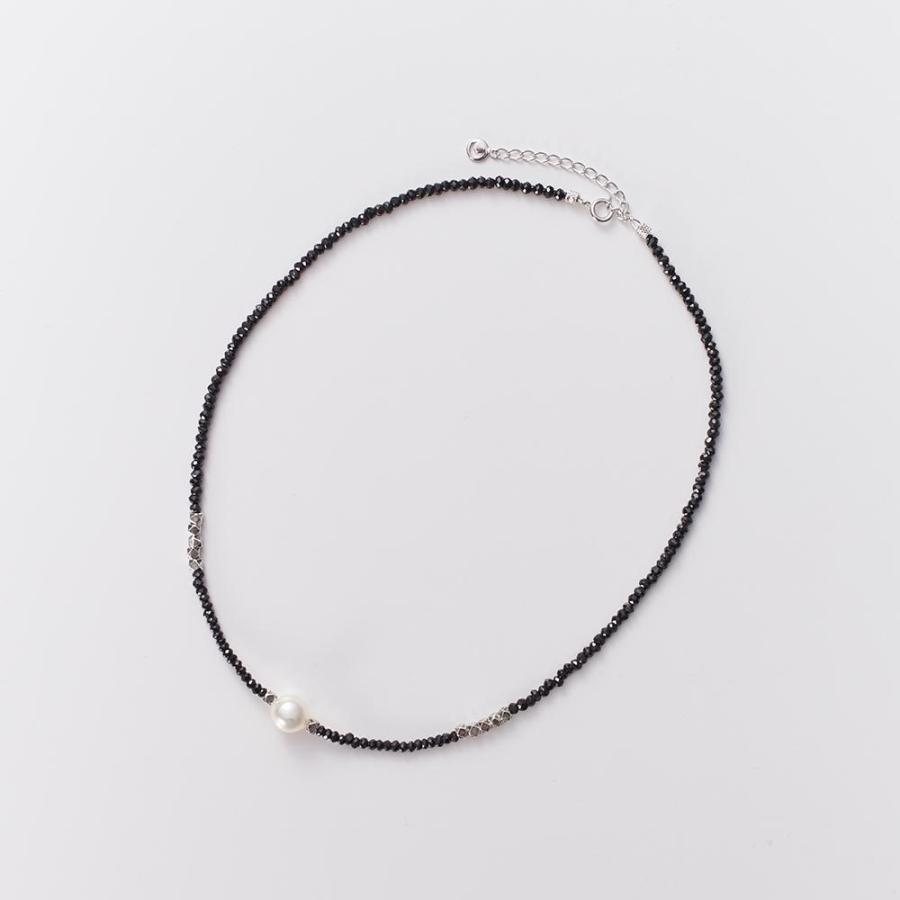 [ムーンレーベル 公式] ペア ネックレス ペア・パール スピネル ネックレス メンズ  レディース MEN0405M0-SPI03BK0 |  | 03