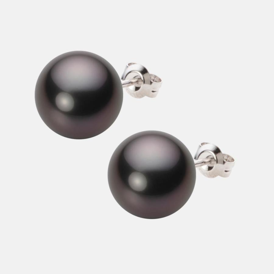 期間限定価格　黒蝶真珠ピアス プラチナ900 ムーンレーベル 公式] ブラックパール ピアス 11mm 黒蝶 真珠 PT900