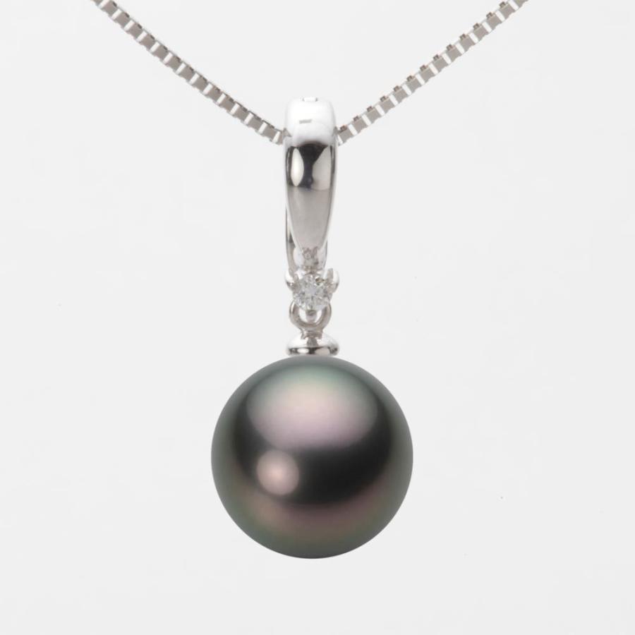 [ムーンレーベル 公式] ブラックパール 11mm 黒蝶 真珠 ペンダント トップ K18WG ホワイトゴールド レディース NB00011R12RB0334W0-T