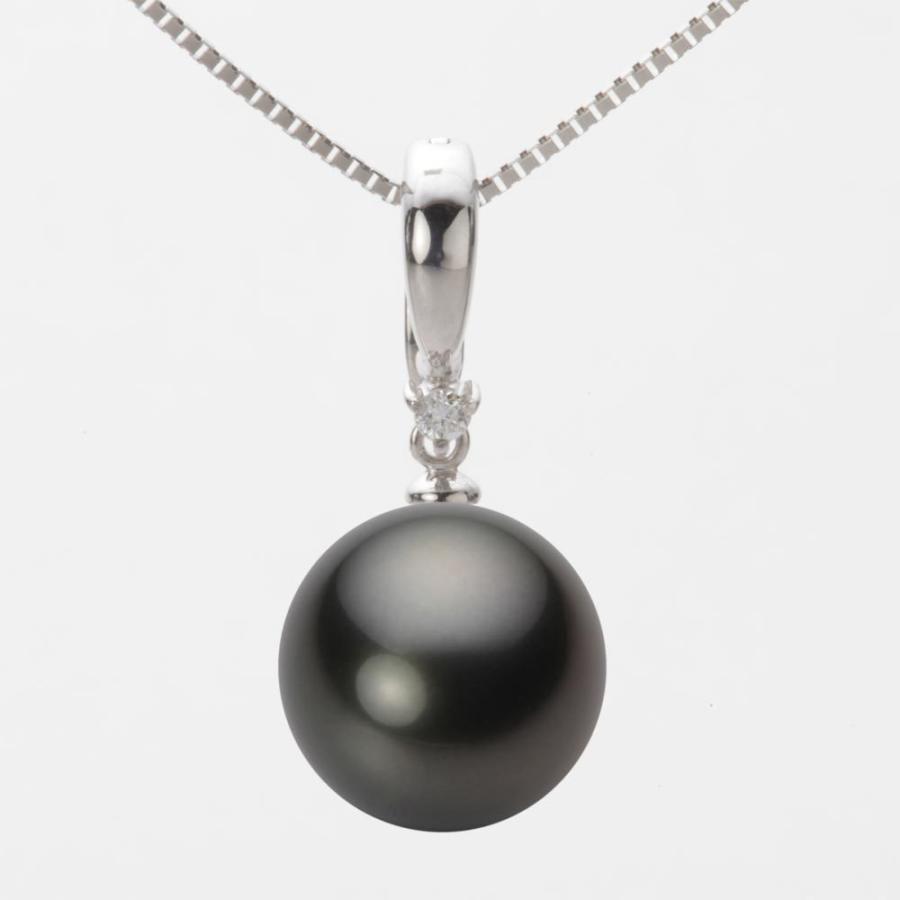 [ムーンレーベル 公式] ブラックパール 12mm 黒蝶 真珠 ペンダント トップ K18WG ホワイトゴールド レディース NB00012R13PC0334W0-T