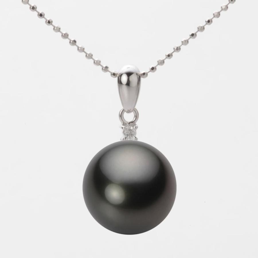 [ムーンレーベル 公式] ブラックパール 12mm 黒蝶 真珠 ペンダント トップ K18WG ホワイトゴールド レディース NB00012R23PC0904W0-T