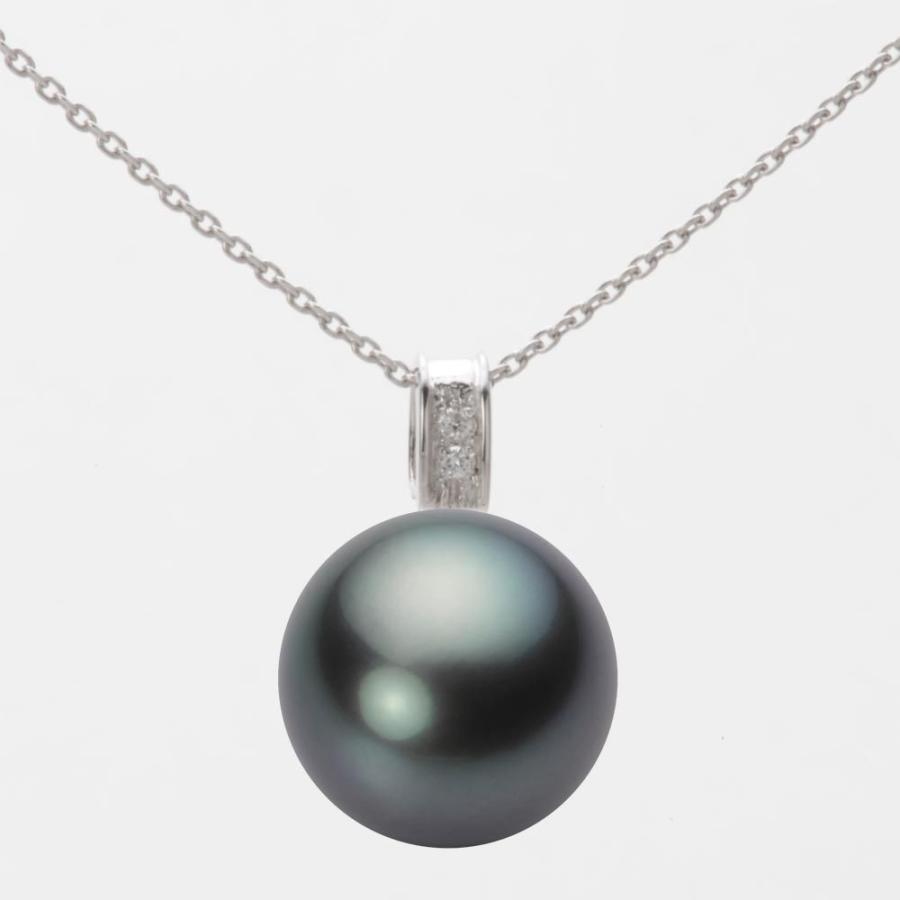 ムーンレーベル 公式] ブラックパール ネックレス 13mm 黒蝶 真珠
