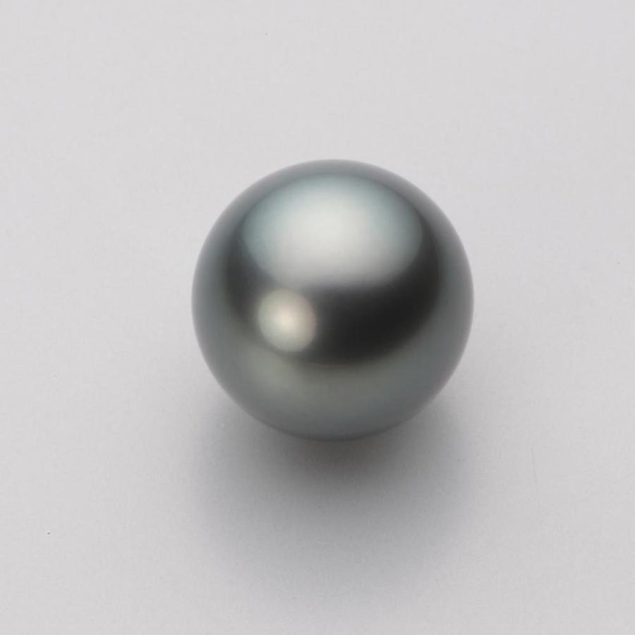 [ムーンレーベル 公式] ブラックパール 13mm 黒蝶 真珠 ペンダント トップ K18WG ホワイトゴールド レディース NB00013R13DG0ZB5LW-Tの画像