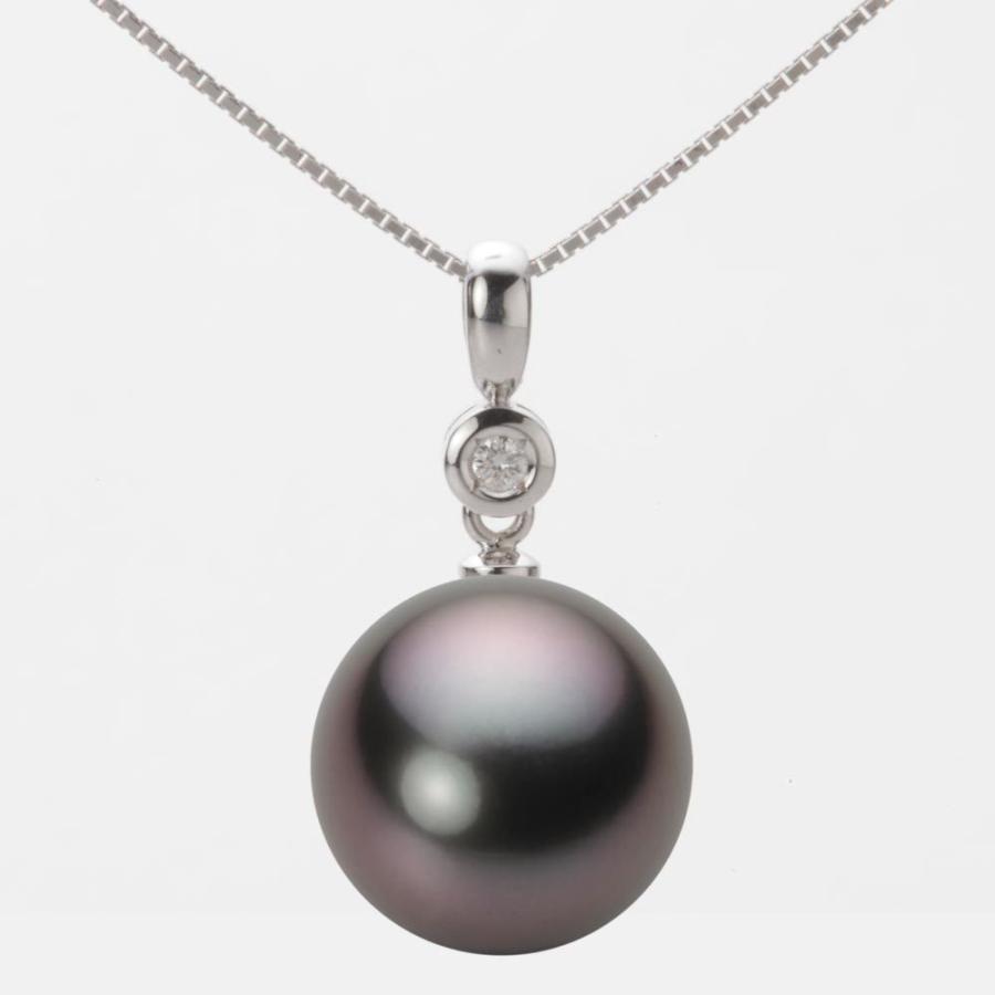 ムーンレーベル 公式] ブラックパール ネックレス 13mm 黒蝶 真珠 