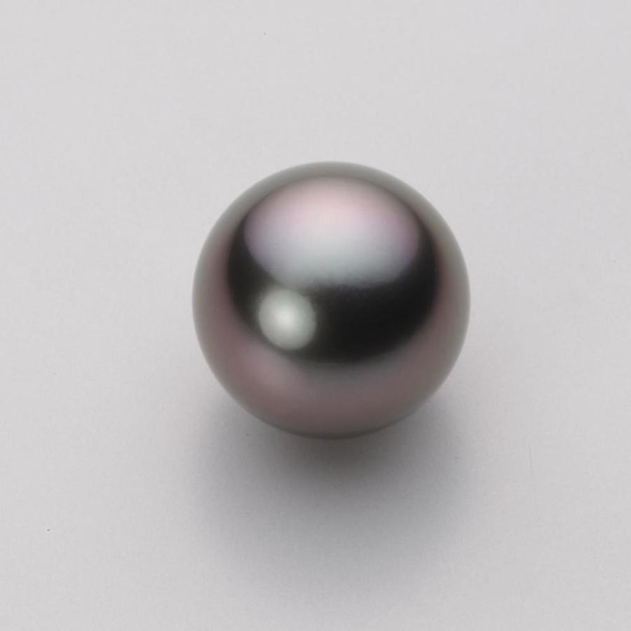 [ムーンレーベル 公式] ブラックパール 13mm 黒蝶 真珠 ペンダント トップ K18WG ホワイトゴールド レディース NB00013R13RB0ZB5LW-Tの画像