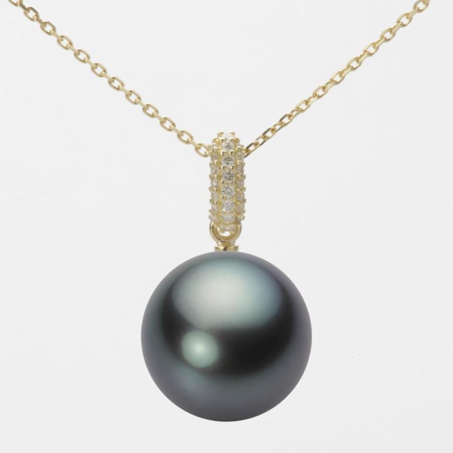 ムーンレーベル 公式] ブラックパール 13mm 黒蝶 真珠 ペンダント