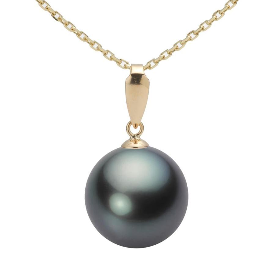 ムーンレーベル 公式] ブラックパール ネックレス 13mm 黒蝶 真珠