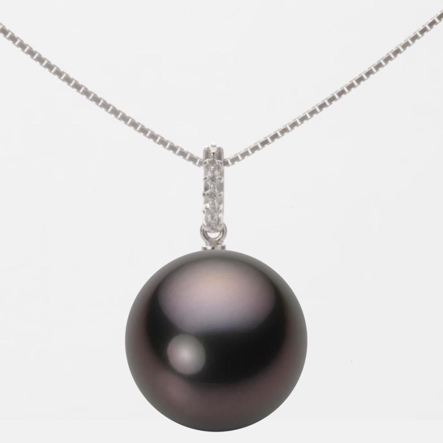 ムーンレーベル 公式] ブラックパール ネックレス 14mm 黒蝶 真珠