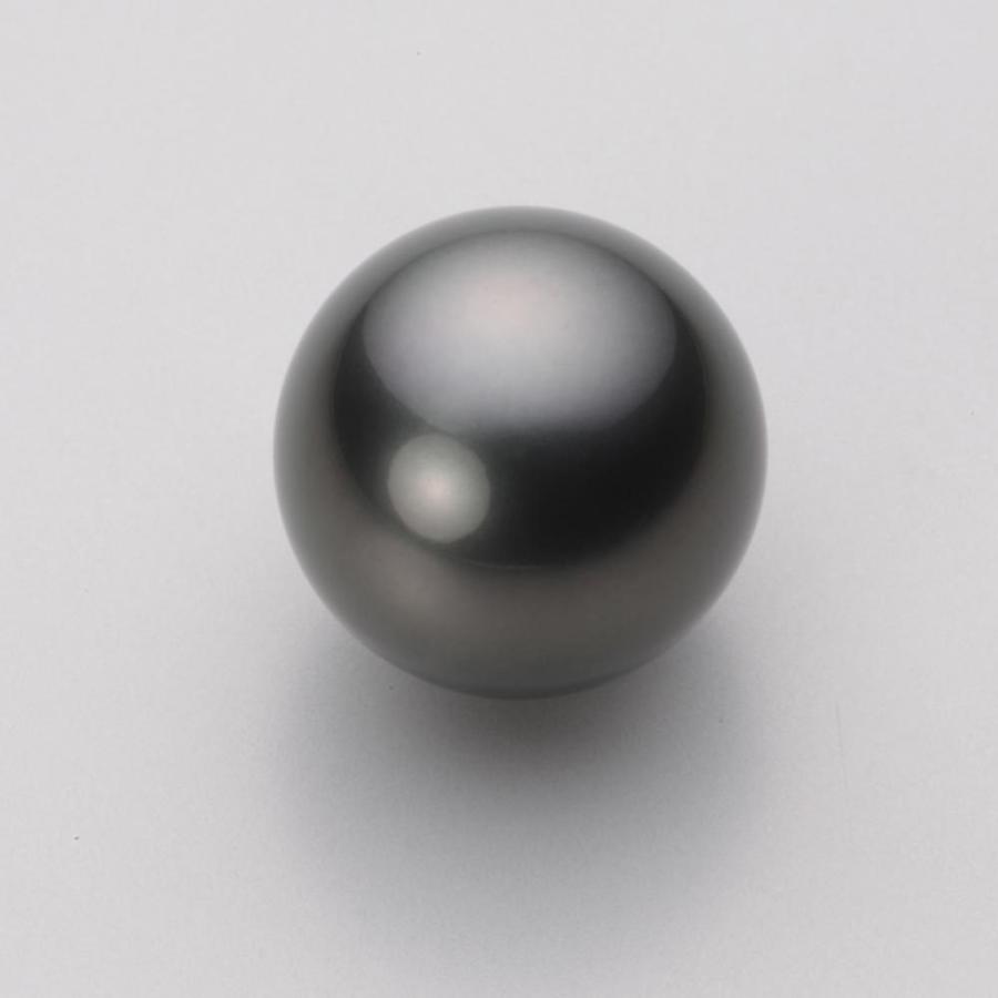 [ムーンレーベル 公式] ブラックパール ネックレス 14mm 黒蝶 真珠 ペンダント K18WG ホワイトゴールド レディース NB00014R13BK0647W0