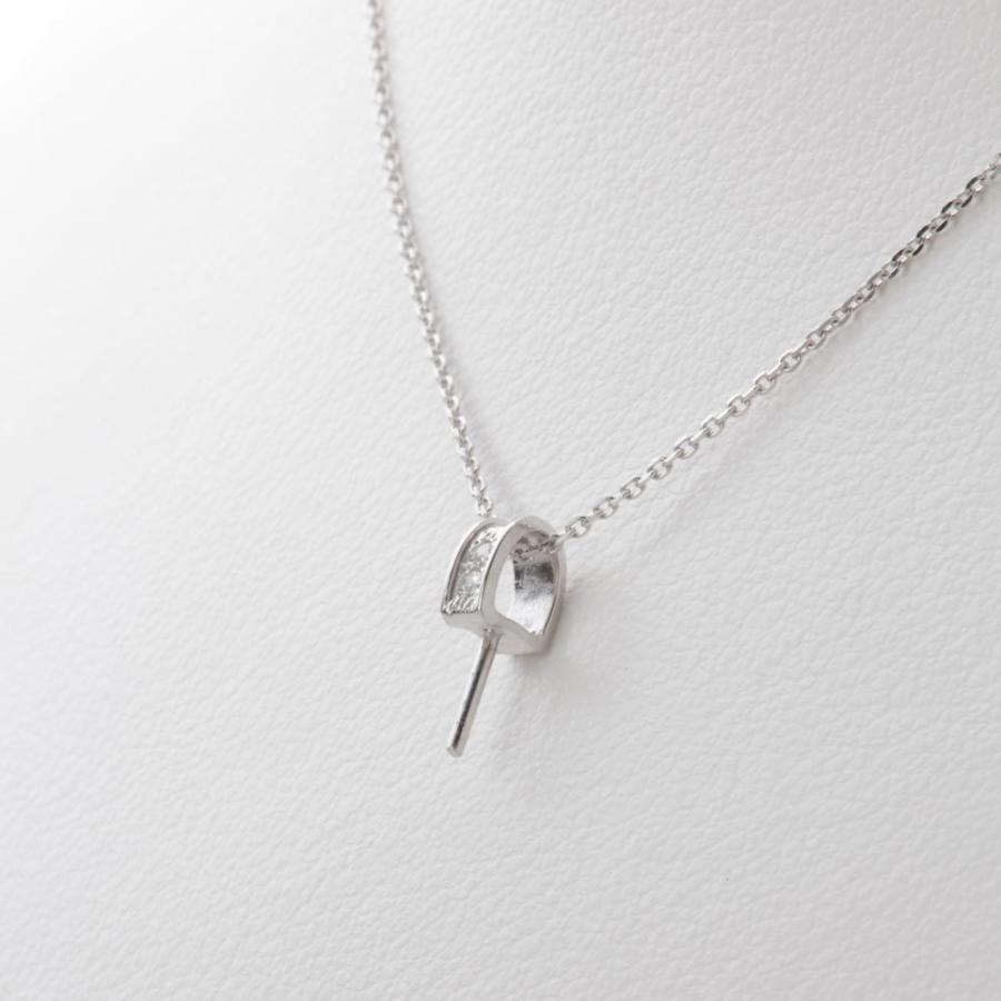 [ムーンレーベル 公式] ブラックパール ネックレス 14mm 黒蝶 真珠 ペンダント K18WG ホワイトゴールド レディース NB00014R13BK0647W0