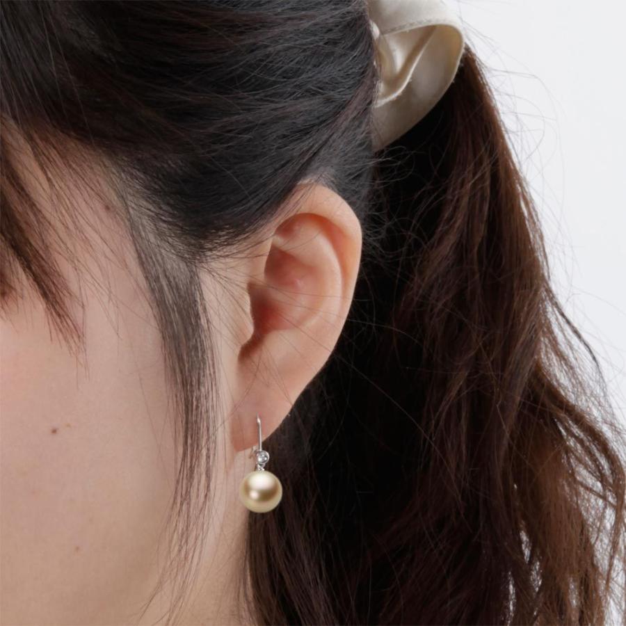 [ムーンレーベル 公式] 南洋真珠 ピアス 9mm 白蝶 真珠 ピアス K18WG ホワイトゴールド レディース NW00009R22NG0885W0の画像