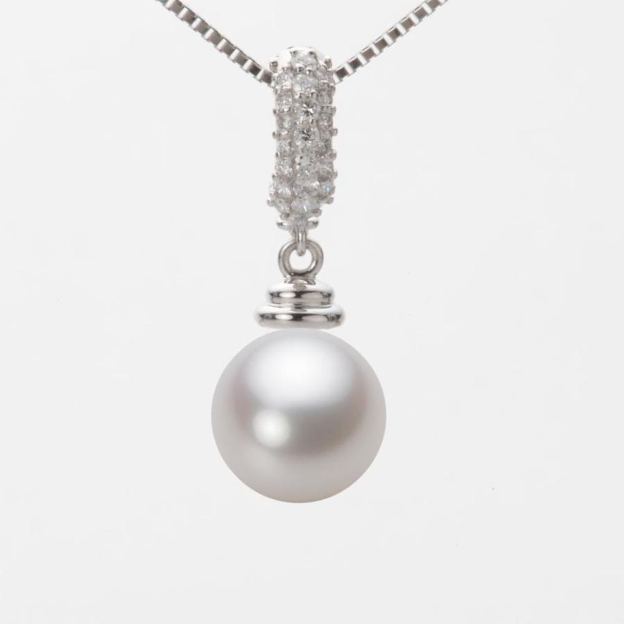 ムーンレーベル 公式] 南洋真珠 9mm 白蝶 真珠 ペンダント トップ