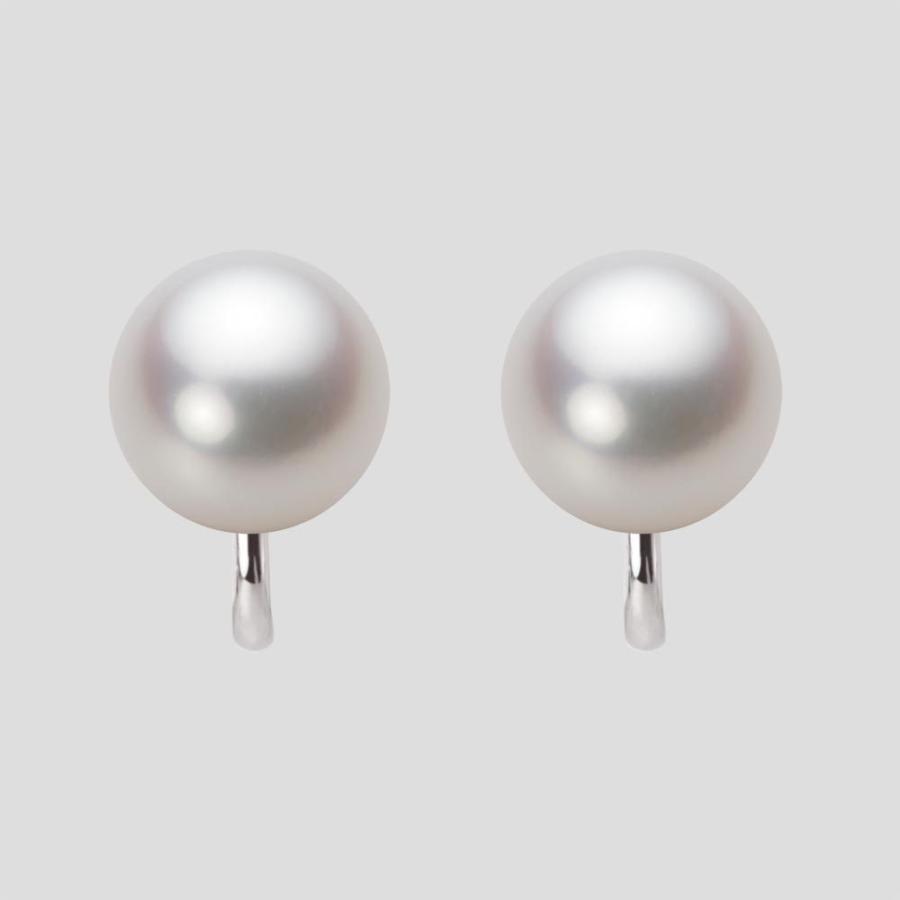 ムーンレーベル 公式] 南洋真珠 イヤリング 10mm 白蝶 真珠 イヤリング 