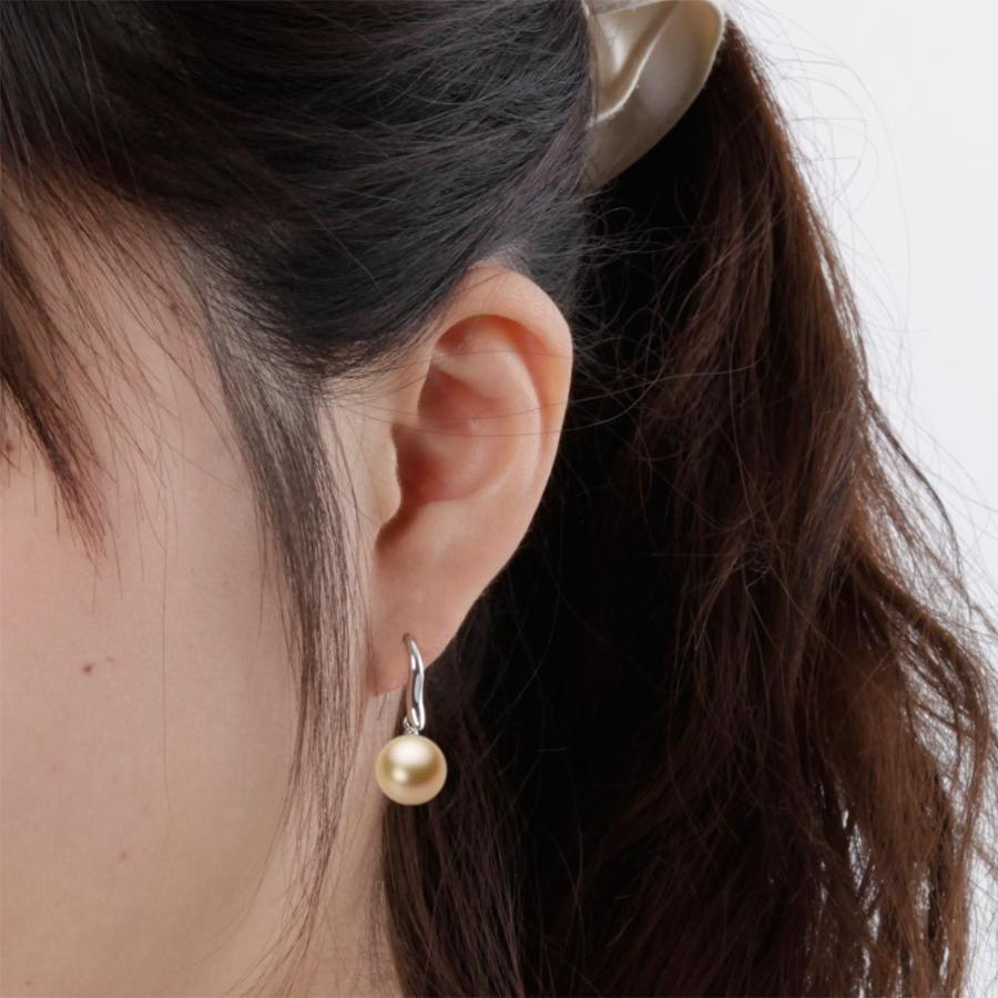 [ムーンレーベル 公式] 南洋真珠 ピアス 10mm 白蝶 真珠 ピアス K18WG ホワイトゴールド レディース NW00010R23LG0716W0の画像