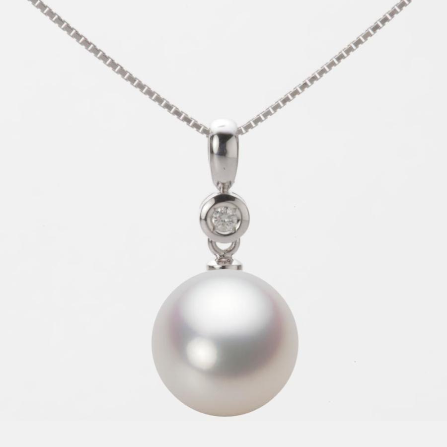 [ムーンレーベル 公式] 南洋真珠 ネックレス 11mm 白蝶 真珠 ペンダント K18WG ホワイトゴールド レディース NW00011R11WH0725W0