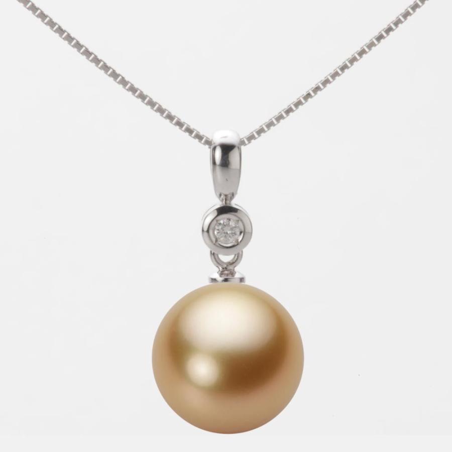 新品同様]K18WGホワイトゴールド天然タヒチパール真珠ダイヤペンダント