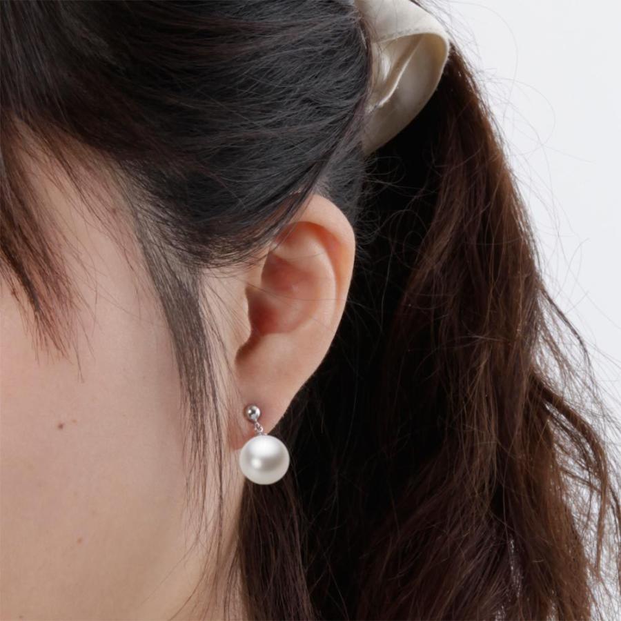 Pt900真珠ピアス ② ムーンレーベル 公式] 南洋真珠 ピアス 11mm