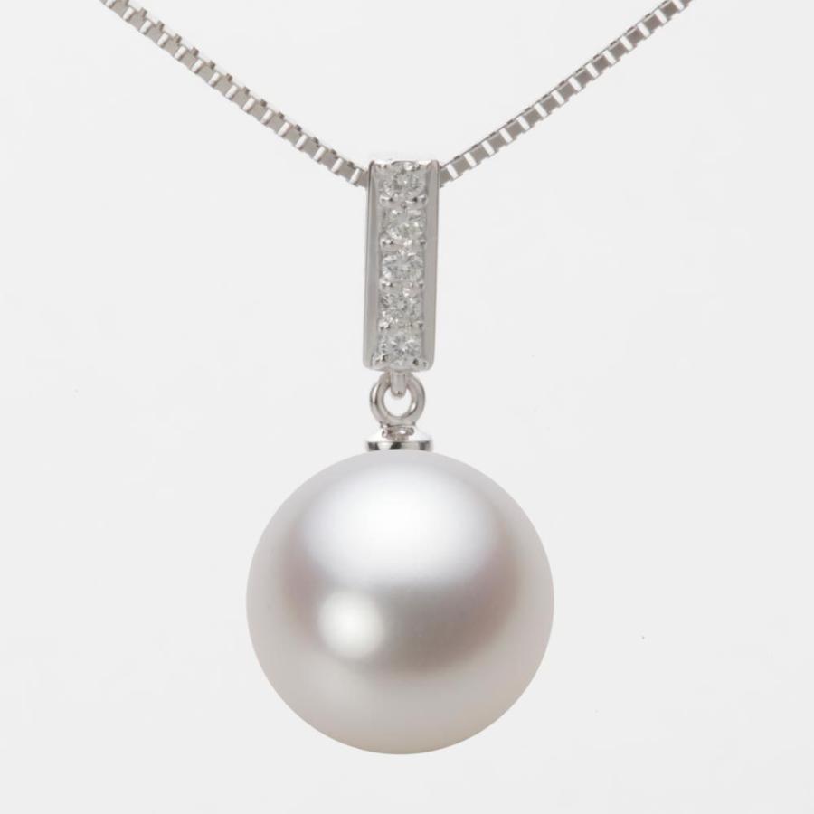 [ムーンレーベル 公式] 南洋真珠 ネックレス 12mm 白蝶 真珠 ペンダント K18WG ホワイトゴールド レディース NW00012R13WH0314W0