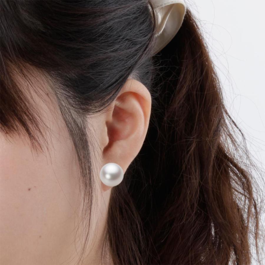 ムーンレーベル 公式] 南洋真珠 ピアス 12mm 白蝶 真珠 PT900 プラチナ