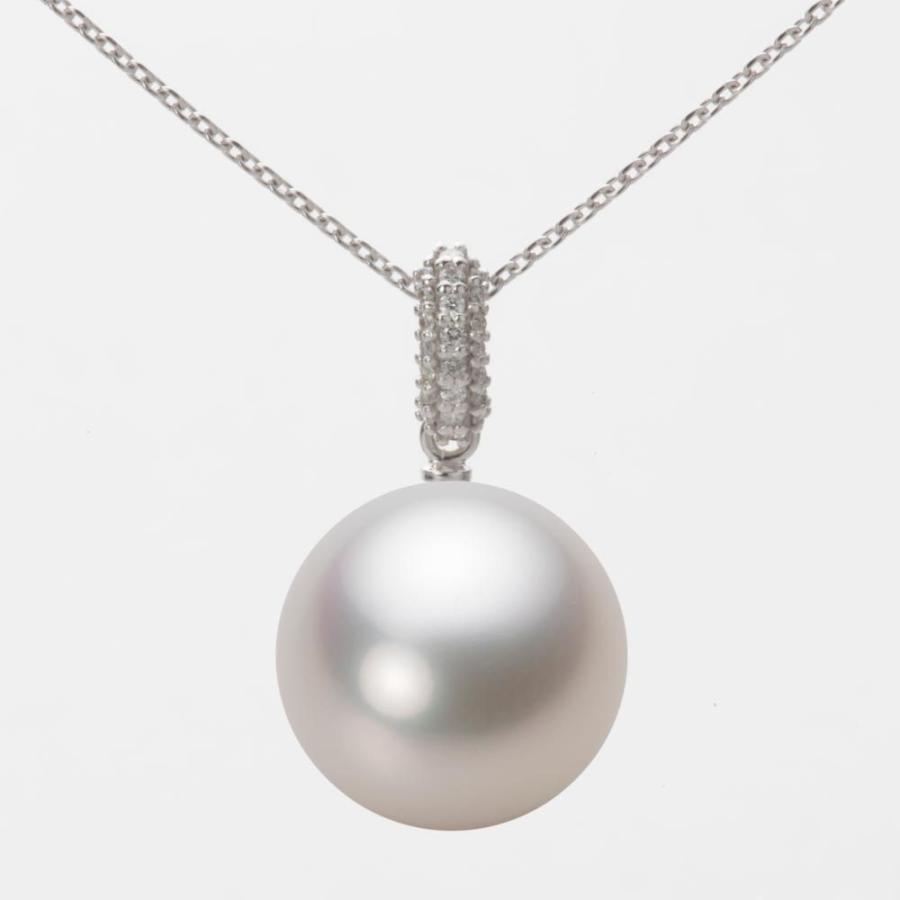 ムーンレーベル 公式] 南洋真珠 ネックレス 13mm 白蝶 真珠 ペンダント