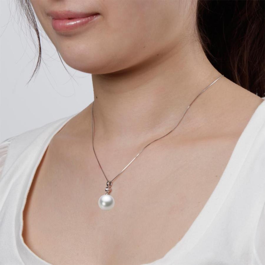 ムーンレーベル 公式] 南洋真珠 13mm 白蝶 真珠 ペンダント トップ