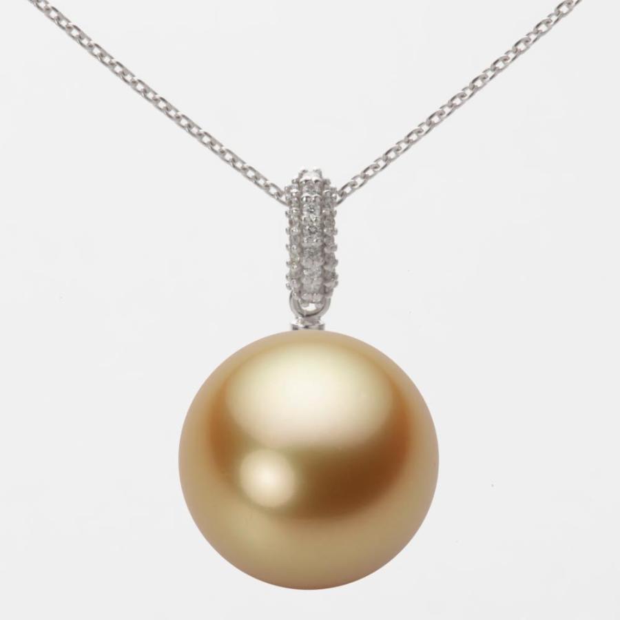 [ムーンレーベル 公式] 南洋真珠 14mm 白蝶 真珠 ペンダント トップ K18WG ホワイトゴールド レディース NW00014R21NG01489W-T