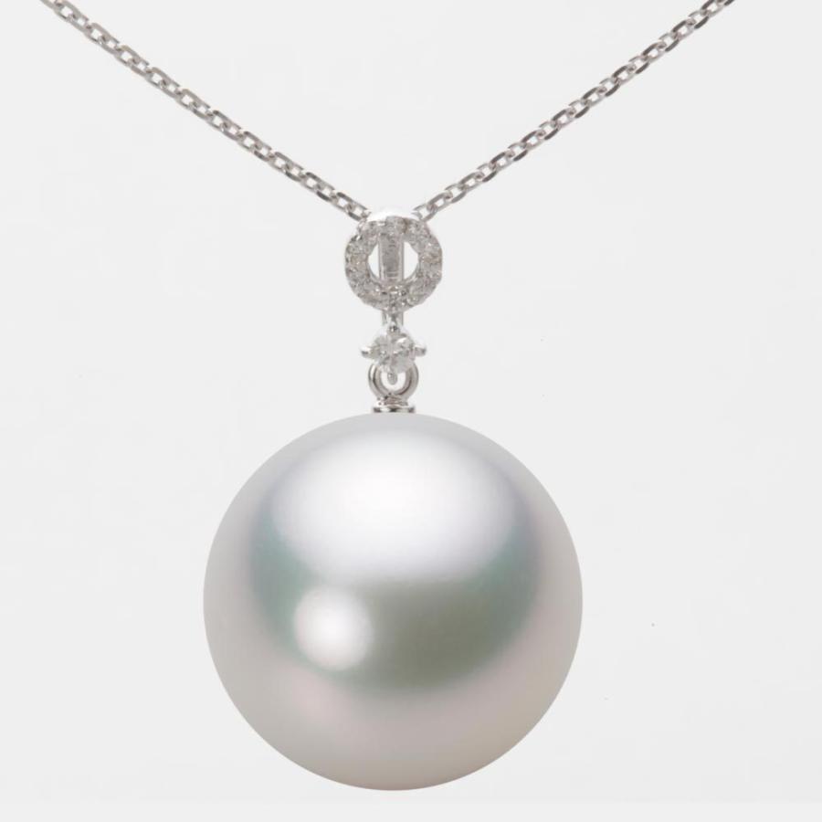 [ムーンレーベル 公式] 南洋真珠 ネックレス 15mm 白蝶 真珠 ペンダント K18WG ホワイトゴールド レディース NW00015R21WH01474W