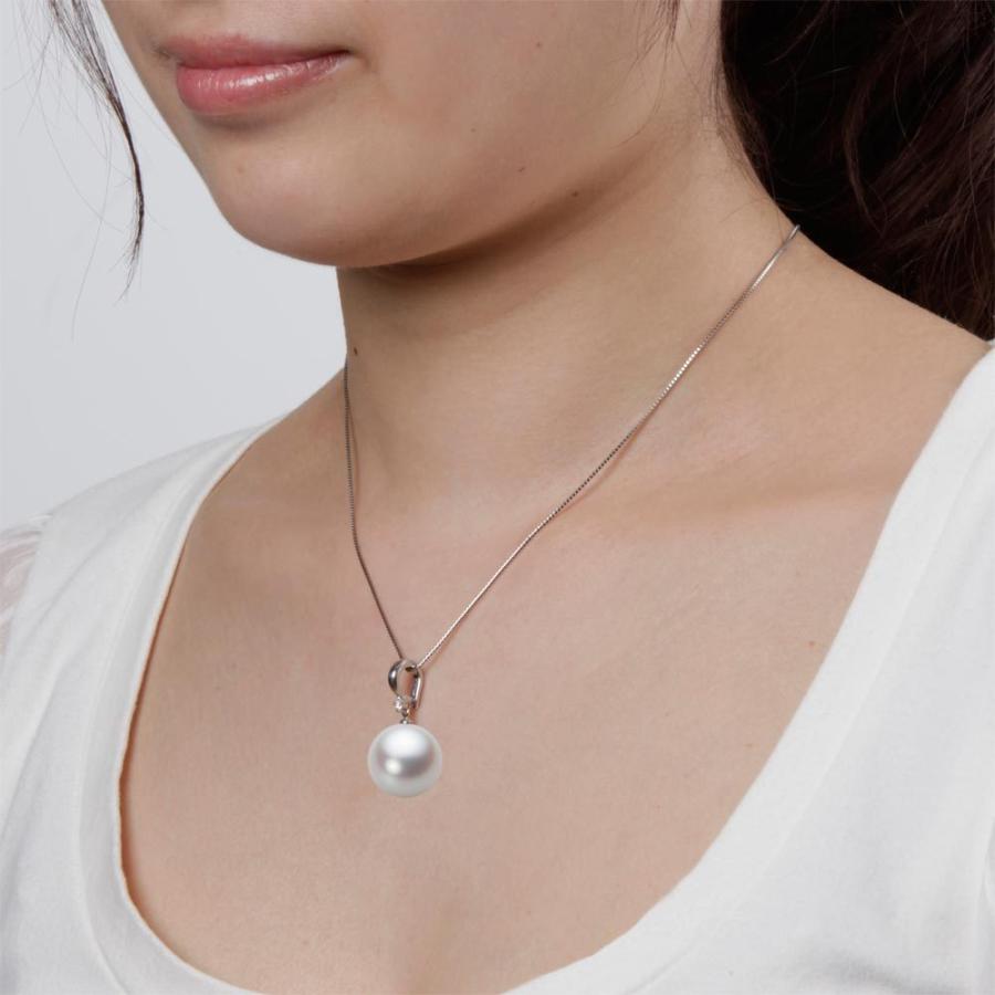 南洋白蝶真珠ホワイトパール16mm ダイヤK18WG ネックレス