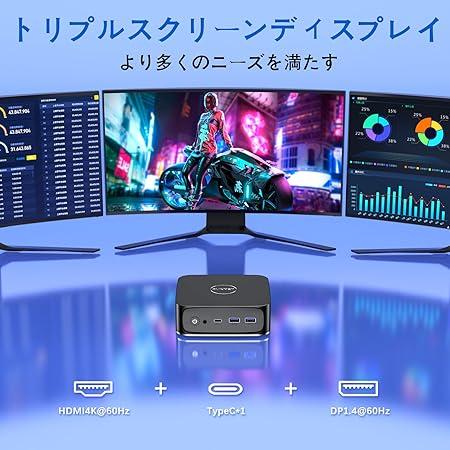 ミニPC FUNYET 最新第12世代 インテル N95 小型WPS Office搭載 最大3.4 
