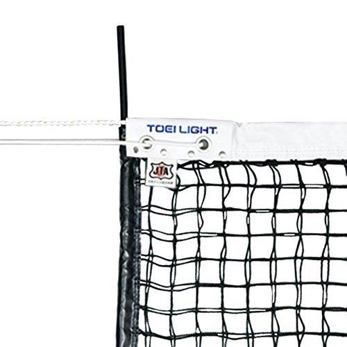 TOEI LIGHTトーエイライト 硬式テニスネット 幅106×長さ12,7m 網目3,5cm 無結節 スチールワイヤー14,3m 白帯ポリエス