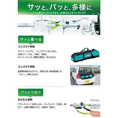 マキタ　充電式草刈機36V　多目的スプリット型モータ部のみ　2.2Ahバッテリ2本・充電器付　MUX360DWBX