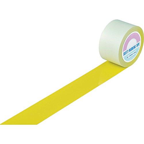緑十字　ガードテープ(ラインテープ)　黄　75mm幅×100m　屋内用　148093　ラインテープ