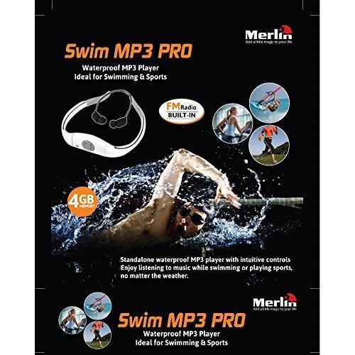 人気デザイナー MP3 水泳時も装着可能 Merlin Bluetooth Pro Mp3 Swim 防水ヘッドフォン スマホ対応スピーカー